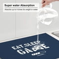thumbnail image 6 of Microfiber Drying Mat, Eat Sleep Game Print Dish Drying Mat for Kitchen Counter, 18 x 24 inches Blue, 6 of 9