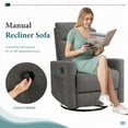 thumbnail image 5 of GIANNA Glider Rocker Recliner Chair with Adjustable Backrest and Footrest, Grey, 5 of 7