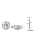 thumbnail image 2 of Dazzlingrock Collection 1.00 Carat (ctw) 14K Princess & Round Diamond Ladies Engagement Ring Set 1 CT, White Gold, Size 9, 2 of 2