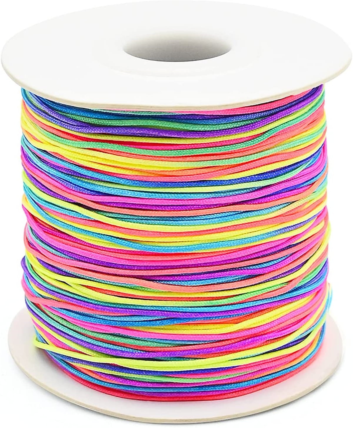 Dreamtop 1mm 100 Meters Rainbow Elastic String for Bracelet, Pony Bead  String Elastic Cord for Bracelets Rainbow Bead String for Jewelry Bracelet