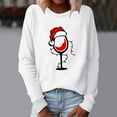 thumbnail image 2 of toraway Chandails en Molleton pour Femmes avec Capuche Chandail en Molleton de Noël Col Rond Manches Longues Chandail en Molleton Motif Vacances m, 2 of 4