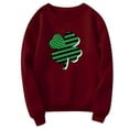 thumbnail image 1 of Pompotops Chandail pour Hommes de la Saint-Patrick en Molleton Imprimé Col Rond Décontracté en Solde, 1 of 3