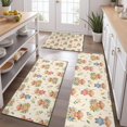 thumbnail image 2 of Beige Highland Cow Flower Cartoon Pattern Kitchen Rugs Sets Of 3,Kitchen Runner Rugs Non Skid Washable,Decorative Kitchen Floor Mats for Kitchen,Sink,Laundry,17"x30"+ 17"x47" + 17"x59", 2 of 6