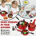 thumbnail image 2 of Play Food 34 Pcs, Kitchen Set for Kids, Kitchen Toys, Pretend Play Kitchen Accessories, Cutting Toy Food with Pans, Pot and Utensils, Preschool Learning Education Toddler Toys, Gifts for Girls Boys, 2 of 7