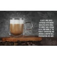 thumbnail image 4 of Bacimi Double Wall Insulated Coffee Mugs Set of 2 / 12oz - Clear Borosilicate Mug with Handle - Thermal Drinking Cups for Espresso, Cappuccino, Latte, Tea, Hot Beverage, Wine - Microwave Safe, 4 of 8