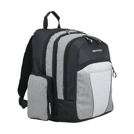 Eastsport Titan 2.0 Expandable Multi Compartment Backpack with External USB Charging Port, Gray