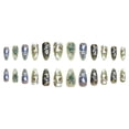 thumbnail image 4 of 24Pcs Press on Nails Medium Halloween Almond Fake Nails with Cute Ghosts Cat Designs Acrylic Nails White Ghost Artificial Nail Glossy Stick on Nail Full Cover for Women, 4 of 5