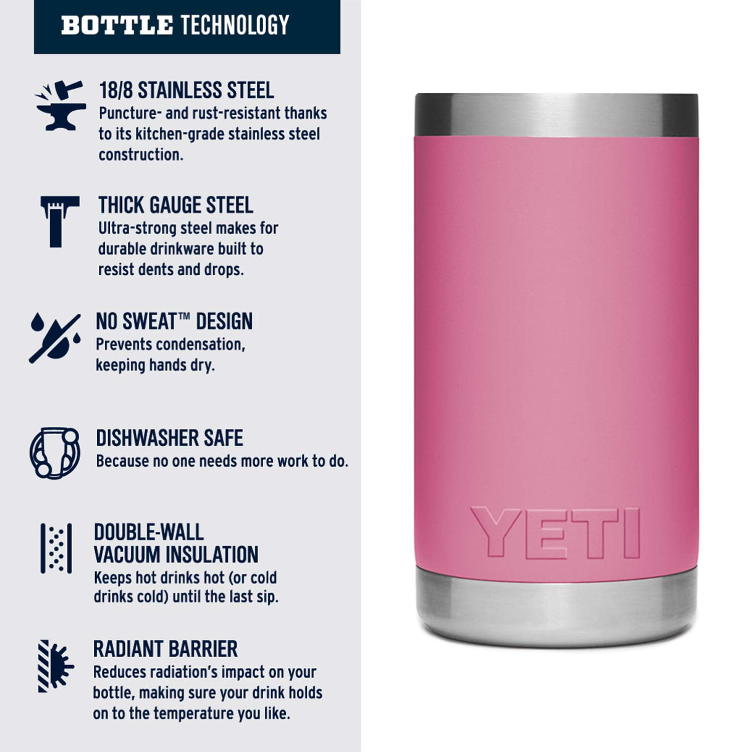 YETI Rambler Jr. 12 oz Kids Bottle, with Straw Cap, Harbor