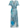 thumbnail image 4 of LASCANA Women's Printed Side Slit Maxi Dress, 4 of 5
