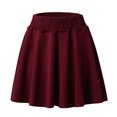 thumbnail image 3 of Jophufed Women's Casual Sexy Fashi Summer Mini Stretch Waist Flared Plain Pleated Skater Skirt, 3 of 3