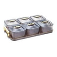 thumbnail image 3 of Dessert Dividing Plate Cookies Jar Serving Bowls for Restaurant Box kitchen Kitchen Nuts Blue with 6 Grids, 3 of 9