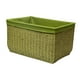 thumbnail image 2 of Cesta tejida a mano, contenedor para artículos diversos, decoración, bolsa para ropa sucia, organizador, contenedor de almacenamiento para sala de Verde, 2 of 9