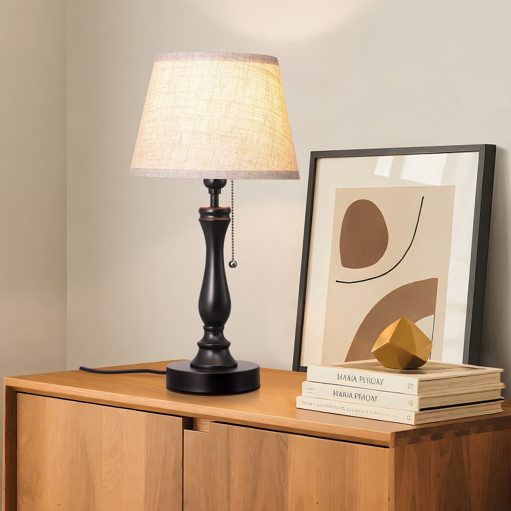 EDISHINE Modern Table Lamps for Living Room Bedroom Bedside Lamp
