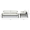 thumbnail image 6 of Zara 73.5" Dowel Frame Bolster Patio Deep Seating Sofa Wheat Beige, 6 of 7