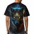 thumbnail image 5 of LAOLIUSN Men's 3D Wolf Graphic T Shirt, All Over Print Short Sleeve Crew Neck Casual Tee, Animal Print Summer Top, S-4XL, 5 of 7