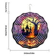 thumbnail image 3 of Happy Halloween Rotating Wind Chime Decor with Friendly Ghost Pendants - Outdoor Safe Hanging Ornament for Porch and Tree, 3 of 9