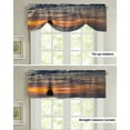 thumbnail image 4 of Sunset Sea Black Ship Window Curtain Bedroom Roman Curtain Adjustable Tie Up Curtain for Small Window Rod Pocket, 4 of 6