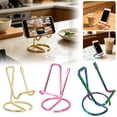 thumbnail image 4 of Metal Phone Stand, Desktop Cell Phone Holder, Stable Foldable Mobile Phone Cradle, Portable Tabletop Stand for Kitchen, Office, Video Calls, Streaming, Hands-Free Viewing, 4 of 4