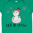 thumbnail image 4 of Inktastic Let It Snow Cute Snowman in Hat and Scarf Boys or Girls Baby Bodysuit, 4 of 5