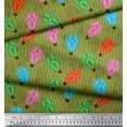 thumbnail image 3 of Soimoi Green Cotton Voile Fabric Stripe & Hot Air Balloon Holiday Printed Craft Fabric by the Yard 42 Inch Wide, 3 of 3