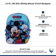 thumbnail image 4 of U.P.D., INC Kid's Mickey Mouse 16 Inch Backpack, 4 of 4