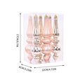 thumbnail image 3 of 6 Pcs Mercury Glass Finial Christmas Ornaments,6.7" Vintage Decorative Hanging Christmas Finials Glass Ornament Assorted Mercury Decor for Fireplace Xmas Tree Vintage Holiday Decoration-Rose Gold, 3 of 7