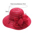 thumbnail image 4 of D-GROEE Floral Fascinator Church Floppy Wide Brim Bucket Hat for Party, 4 of 5