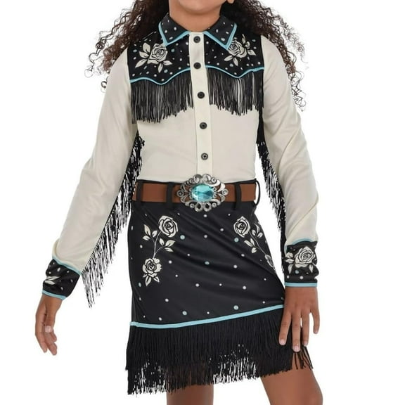 Amscan Cowboy Modern Western Girl Costume, Large 12-14