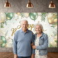 thumbnail image 6 of Golden Glitter Retirement Banner Green Leaf Happy Retirement Display Gold Star Balloon Decor Retirement Backdrop for Retirement Party Farewell Celebration Office Retirement, 6 of 8
