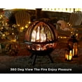thumbnail image 3 of Jocisland 35 inch Wood Burning Globe Fire Pit for Outside Steel, 3 of 7
