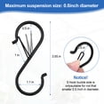 thumbnail image 3 of 40 Pcs S Hooks for Hanging Heavy Duty,S Hook with Safety Buckle for Hanging Plants, Closet, Kitchen Utensil, Pot, Pan, Bags,Black, 3 of 6
