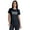Dark Navy Blue, variant on scoop-neck Proudly Vaccinated Funny Tee Pro-Vaccine T-shirt For Womens