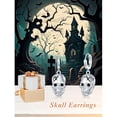 thumbnail image 6 of CACA LADY Skeleton Earrings Skull Earrings 925 Sterling Silver Halloween Skull Jewelry for Women, 6 of 6