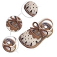 thumbnail image 5 of LIUJUNSHOP Toddler Girl Vintage Closed-Toe Sandals Leather Rustic Summer Shoes White 6-9Months, 5 of 7