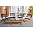 thumbnail image 2 of SAFAVIEH Blaze Outdoor Patio 5 Piece Coffee Set, Natural/Black, 2 of 11