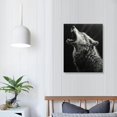thumbnail image 3 of COMIO Wolf Wall Decoration Wolf Poster Black And White Abstract Canvas Wall Art Print Modern Living Room B Wall Art Paintings Canvas Wall Decor Home Decor Living Room Decor Aesthetic Prints, 3 of 4