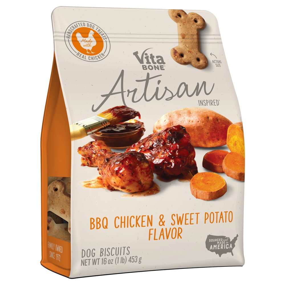 Vita Bone Artisan Inspired BBQ Chicken Sweet Potato Flavor Dog Treat 