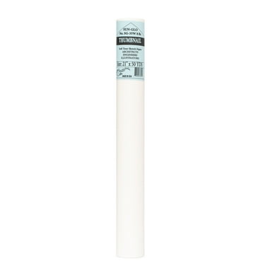 Borden & Riley #35C Sun-Glo Thumbnail Soft Tone Sketch Roll, White, 21 in x 50 yds.