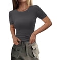 thumbnail image 1 of Remera PRETTYGARDEN 2025 para Mujer de Punto Acanalado Ajustada, 1 of 6