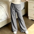 thumbnail image 3 of Asgosdo Wide Leg Pants for Teen Girls High Elastic Waisted Striped Baggy Casual Soft Fall Lounge Pants Size 4-16Y, 3 of 6