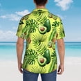 thumbnail image 6 of Haiem Kiwi and Avocado Printed Hawaiian Shirt for Men - Men’s Casual Beach Summer Shirts - Stretch Fabric with Modern Fit-Large, 6 of 9