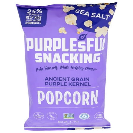 (Pack of 9) Purplesful Popcorn Sea Salt 4.79 Oz