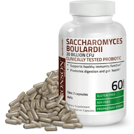 Bronson Saccharomyces Boulardii Clinically Tested Probiotic 20 Billion CFU