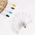 thumbnail image 3 of 24Pcs Nail Display Plate Sturdy Convenient Carry PP Bowknot DIY False Nail Polish Card for Household, 3 of 10
