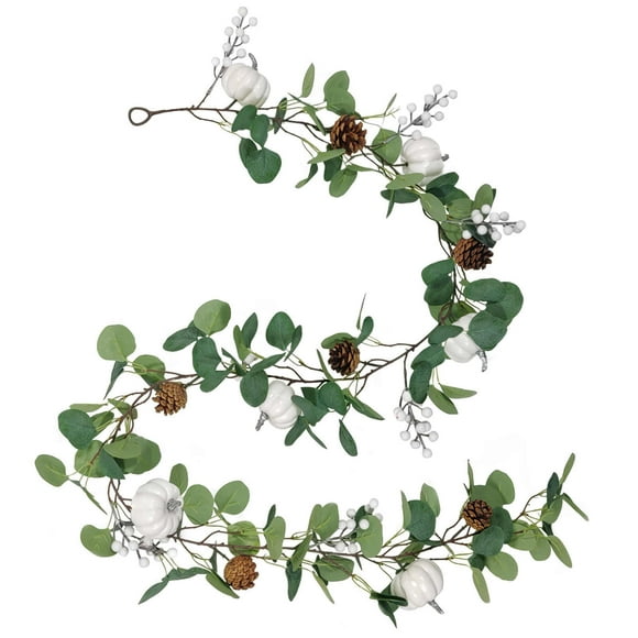 tredstone Artificial Pumpkin Pine Cone Leaf Vine Rattan Real Halloween Pine Cones Pendant Reusable Pumpkin Pine Cone Leaf Rattan with Pumpkin Pine Cone Leaf Vine for Halloween Decoration