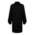 thumbnail image 3 of Mohiass Fall Shirt Dresses for Women 2024 Lapel Solid Color Button Down Long Sleeve Elegant Going Out Work Dress Black S, 3 of 5