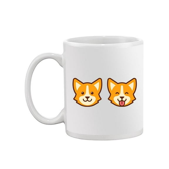 Cute And Funny Corgi Faces Mug  -Image by Shutterstock,