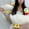 thumbnail image 6 of Walbest 10.24/ 14.57Inch Large Cute Cartoon Duck Plush Doll Super Soft Wear Resistant PP Cotton Stuffed Duck Shaped Plush Toy, 6 of 7