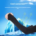thumbnail image 3 of Mangas protectoras para brazos de seda de hielo de verano para hombres y mujeres, para conducción al aire libre, protección UV, 3 of 5