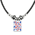thumbnail image 1 of usa el amor corazon festival de la flor patrón collar a mano colgante de cuerda de cuero Unbranded M, 1 of 3